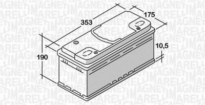 MAGNETI MARELLI 068092076010 -  Стартерная аккумуляторная батарея